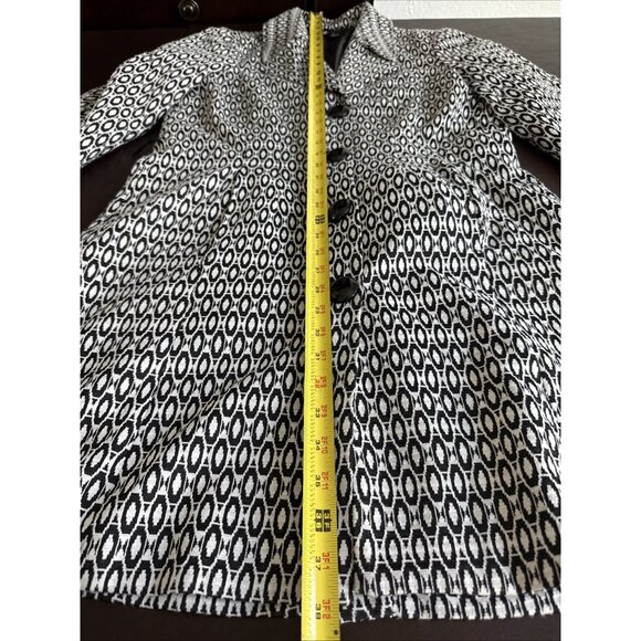 Carole Little Womens Black & White Button-Up Jacket M - Picture 6 of 10
